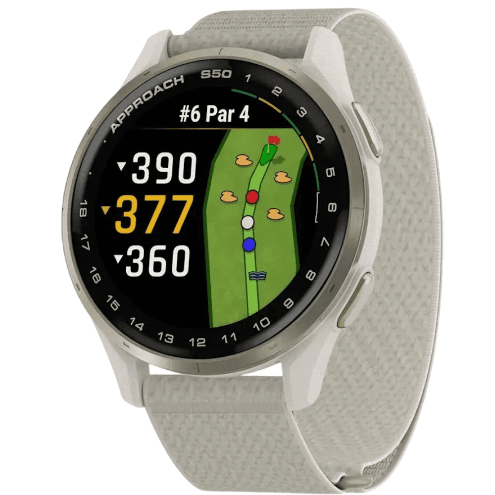 Умные часы Watch Garmin Approach S50 43 Black with Ivory Nylon