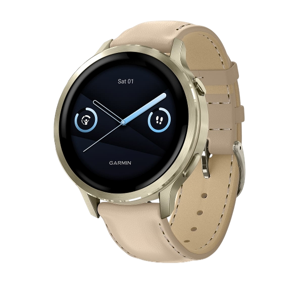 Умные часы Watch Garmin Venu 4 41 mm Lunar Gold Leather 010-03013-00