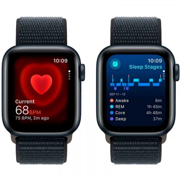 умные часы apple watch se 2 (2024) 44 midnight sport loop m/l