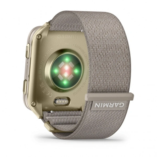 умные часы watch garmin venu x1 soft gold titanium with french gray nylon
