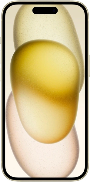 смартфон apple iphone 15 128 гб, yellow (nano-sim + esim)