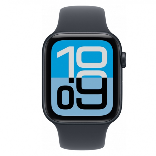 умные часы apple watch se 3 44mm (2025) midnight aluminum case with sport band midnight m/l