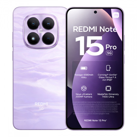 Смартфон Xiaomi Redmi Note 15 Pro 5G 8/512 ГБ Purple Смартфон Xiaomi Redmi Note 15 Pro 5G 8/512 ГБ Purple