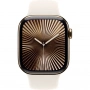 умные часы apple watch s10 46 mm gold titanium case starlight sport band s/m