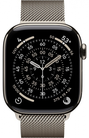 умные часы apple watch s11 42mm natural titanium case with milanese loop natural умные часы apple watch s11 42mm natural titanium case with milanese loop natural