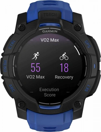 умные часы watch garmin instinct 3 50 amoled black with black/bolt blue band 010-03020-03 умные часы watch garmin instinct 3 50 amoled black with black/bolt blue band 010-03020-03
