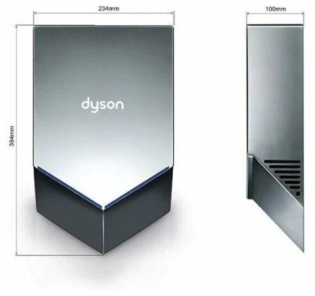 электрическая сушилка для рук dyson airblade hu02 nickel электрическая сушилка для рук dyson airblade hu02 nickel