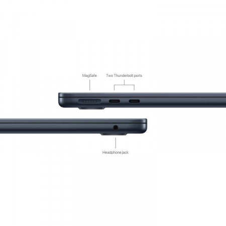 ноутбук apple macbook air 15 (2025) m4 16/256 midnight (mw1l3)