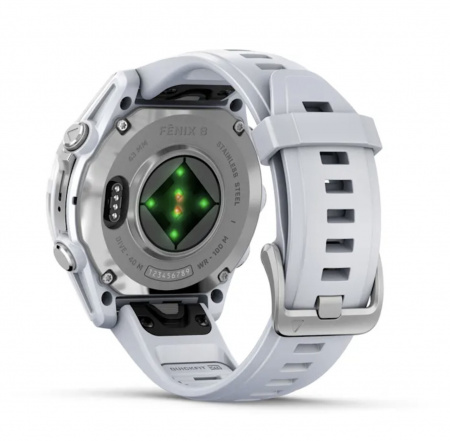 умные часы watch garmin fenix 8 43 amoled sapphire soft gold with whitestone 010-02903-18
