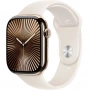 умные часы apple watch s10 46 mm gold titanium case starlight sport band s/m