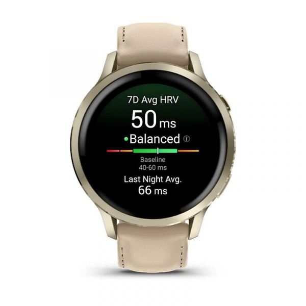умные часы watch garmin venu 4 41 mm lunar gold leather 010-03013-00