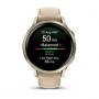 умные часы watch garmin venu 4 41 mm lunar gold leather 010-03013-00