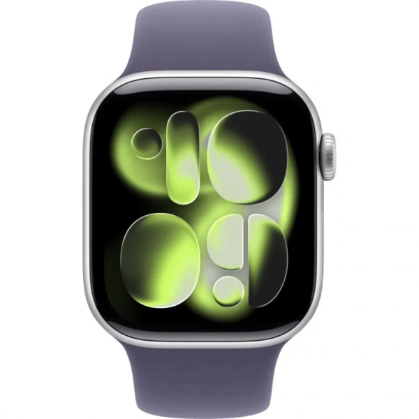 умные часы apple watch s11 42 mm silver aluminum case with purple fog sport band s/m