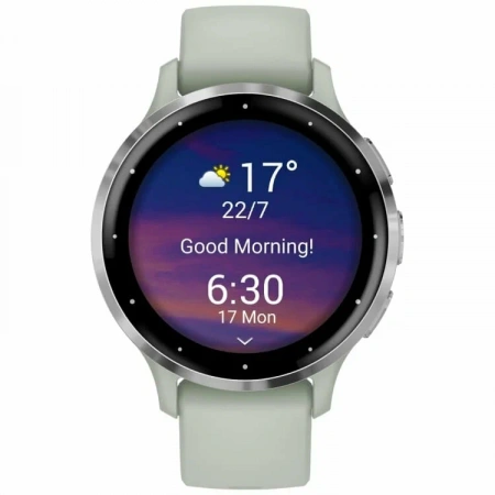 умные часы watch garmin venu 3s silver stainless sage grey 010-02785-51
