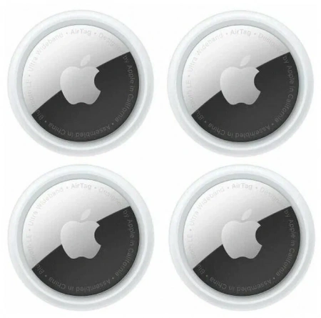 Трекер Apple AirTag белый/серебристый, 4 шт. Трекер Apple AirTag белый/серебристый, 4 шт.