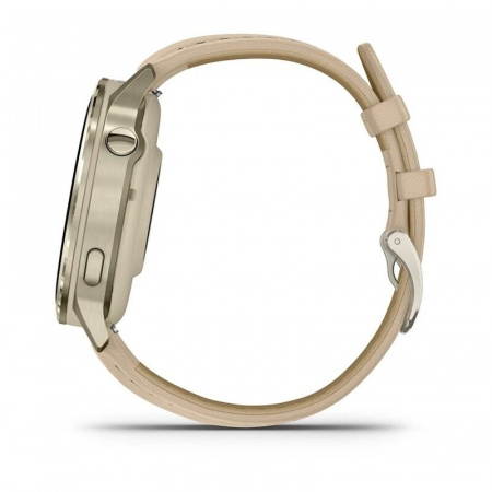 умные часы watch garmin venu 4 41 mm lunar gold leather 010-03013-00