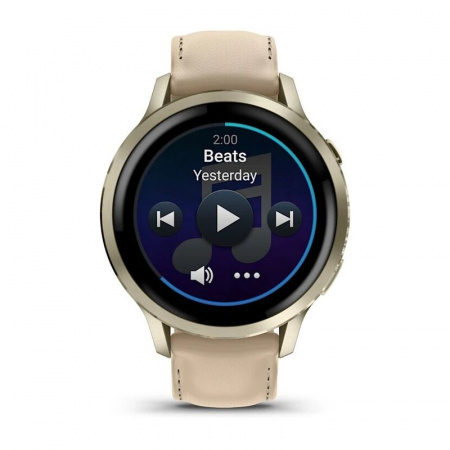 умные часы watch garmin venu 4 41 mm lunar gold leather 010-03013-00