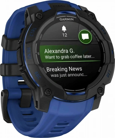 умные часы watch garmin instinct 3 50 amoled black with black/bolt blue band 010-03020-03 умные часы watch garmin instinct 3 50 amoled black with black/bolt blue band 010-03020-03
