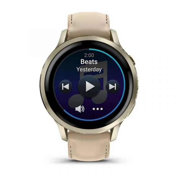 умные часы watch garmin venu 4 41 mm lunar gold leather 010-03013-00