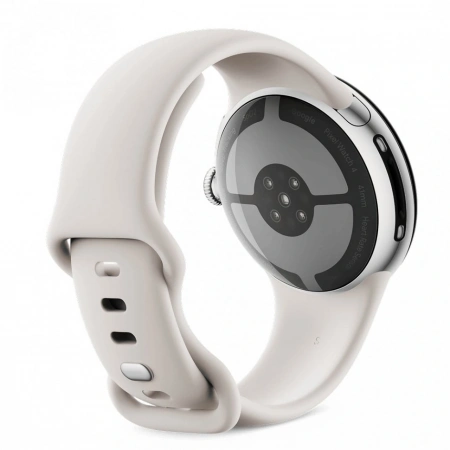 pixel watch 4 41 wi-fi polished silver/porcelain active band pixel watch 4 41 wi-fi polished silver/porcelain active band