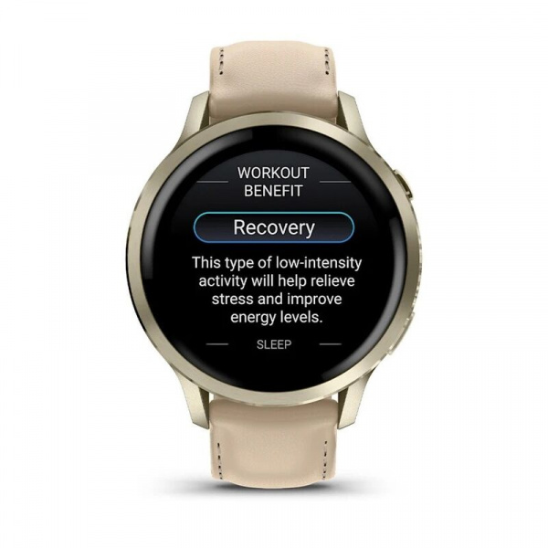 умные часы watch garmin venu 4 41 mm lunar gold leather 010-03013-00