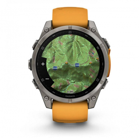 умные часы watch garmin fenix 8 51 amoled sapphire titanium spark orange 010-02905-53