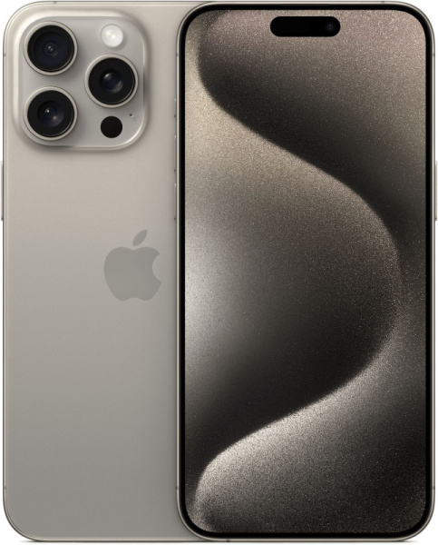 Смартфон Apple iPhone 15 Pro Max 256 ГБ, Natural Titanium (nano-SIM + nano-SIM)