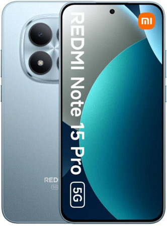 Смартфон Xiaomi Redmi Note 15 Pro 5G 8/256 ГБ Glacier Blue Смартфон Xiaomi Redmi Note 15 Pro 5G 8/256 ГБ Glacier Blue