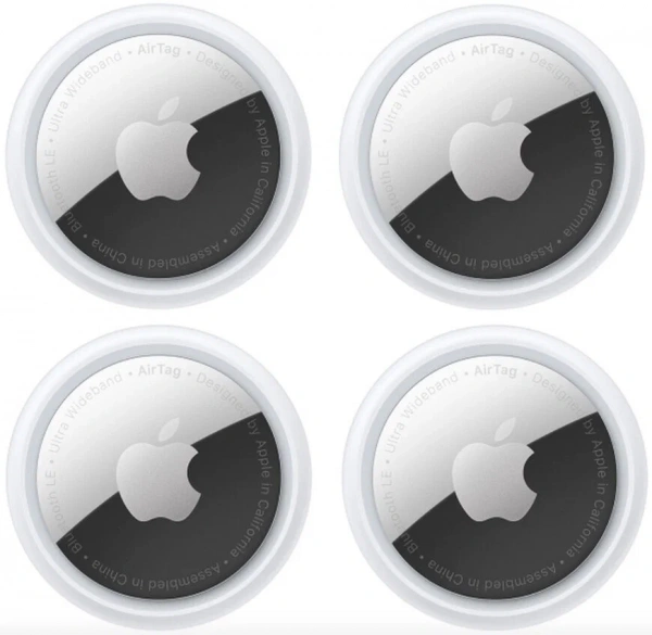 Трекер Apple AirTag Gen 2 (2026) белый/серебристый, 4 шт.