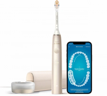 Электрическая зубная щетка Philips Sonicare DiamondClean 9900 HX999211 золотистое шампанское Электрическая зубная щетка Philips Sonicare DiamondClean 9900 HX999211 золотистое шампанское