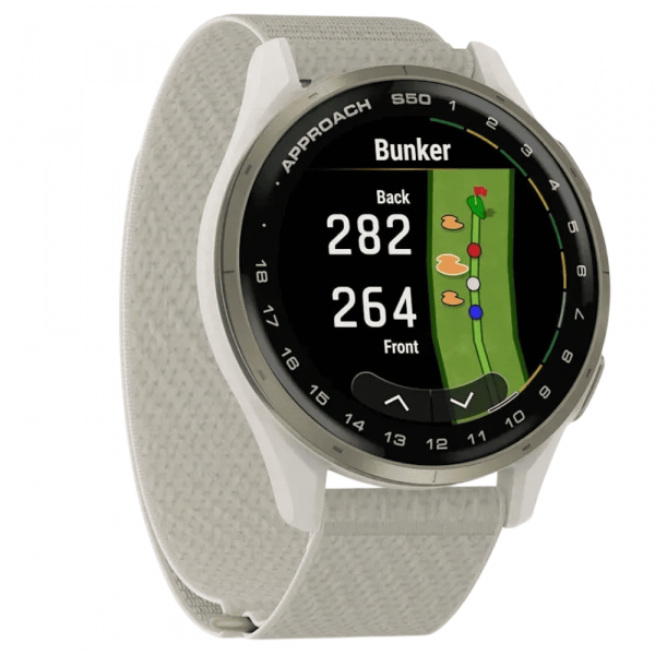 умные часы watch garmin approach s50 43 black with ivory nylon