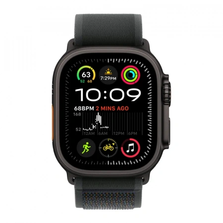 умные часы apple watch ultra 2 (2024) 49 black titanium case with m/l black trail loop